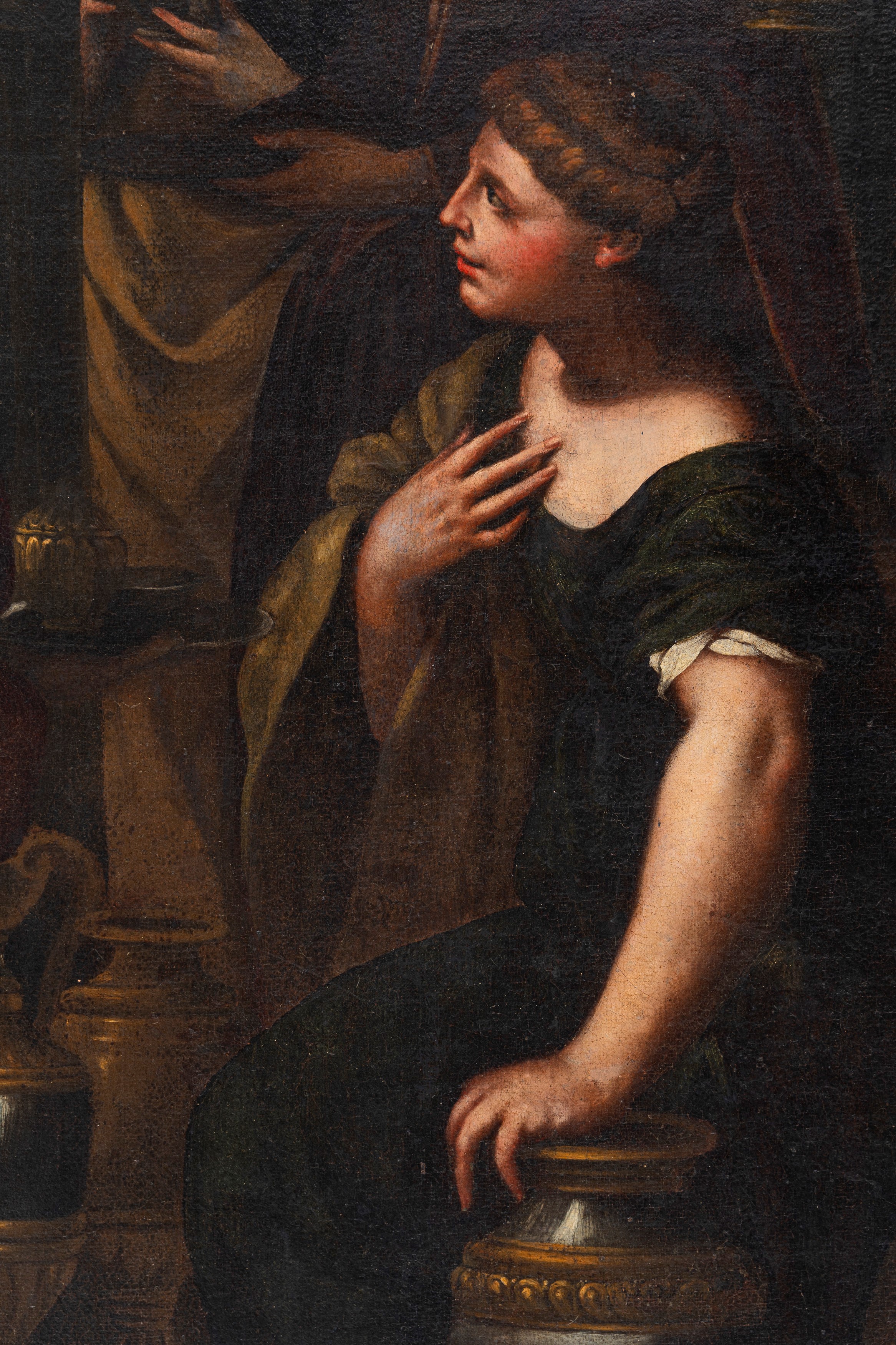 Andrea Vaccaro - Salomone adora gli idoli, olio su tela
