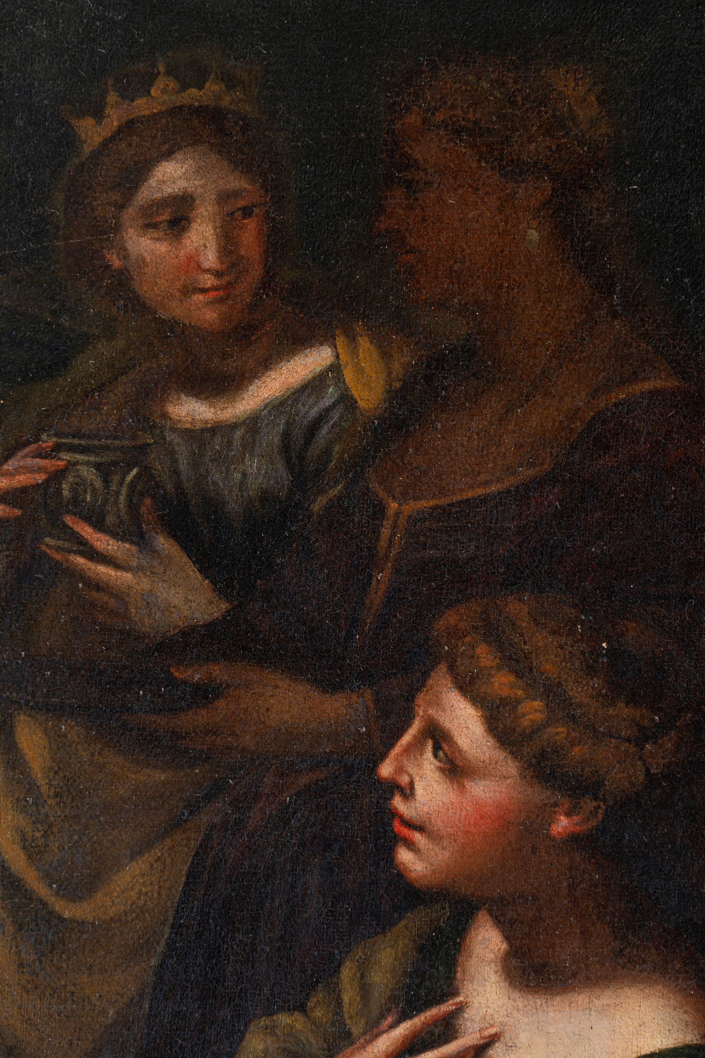Andrea Vaccaro - Salomone adora gli idoli, olio su tela