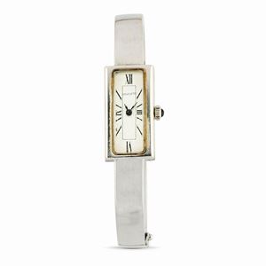 A 18K white gold lady's wristwatch, Angeletti