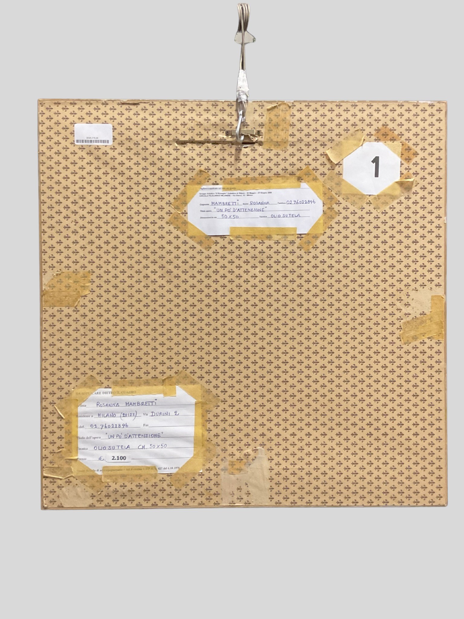 Rosanna Mambretti - Un po d'attenzione, olio su tela, 2006