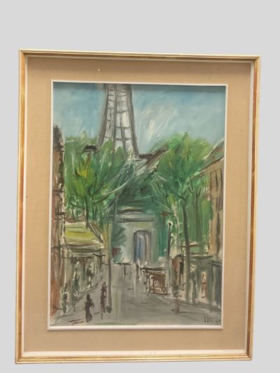 Paris, Tour Eiffel, olio su tela