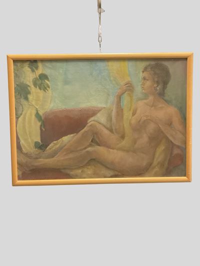 Nudo femminile, olio su tela, secolo XX