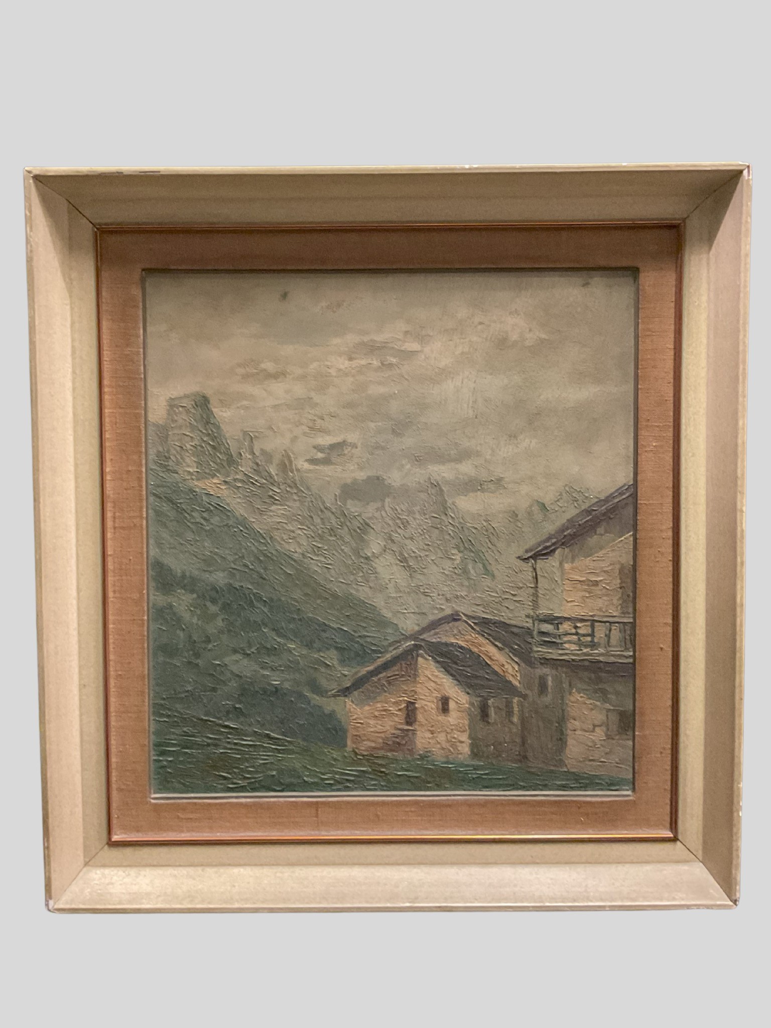 Mario Maldarelli - Piccole dolomiti ai piedi del Pasubio, oli su compensato (secolo XX)