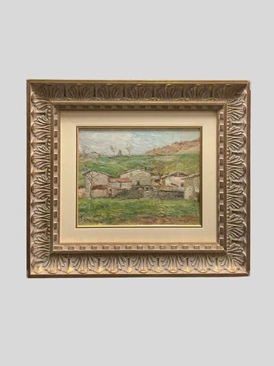 Paesaggio lombardo, olio su tela