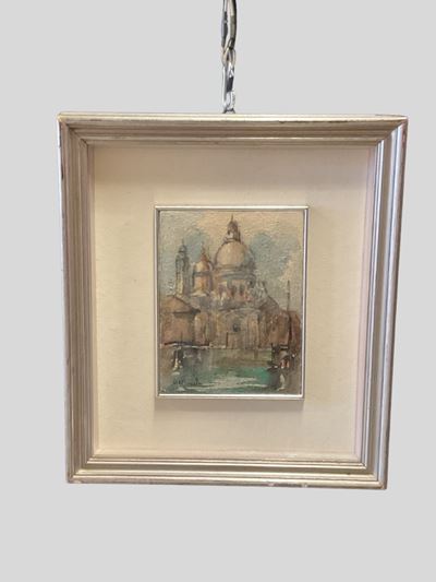 La Chiesa della Salute a Venezia, olio su cartone pressato