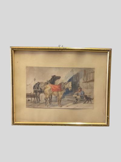 Il mendicante, acquerello su carta (1866)