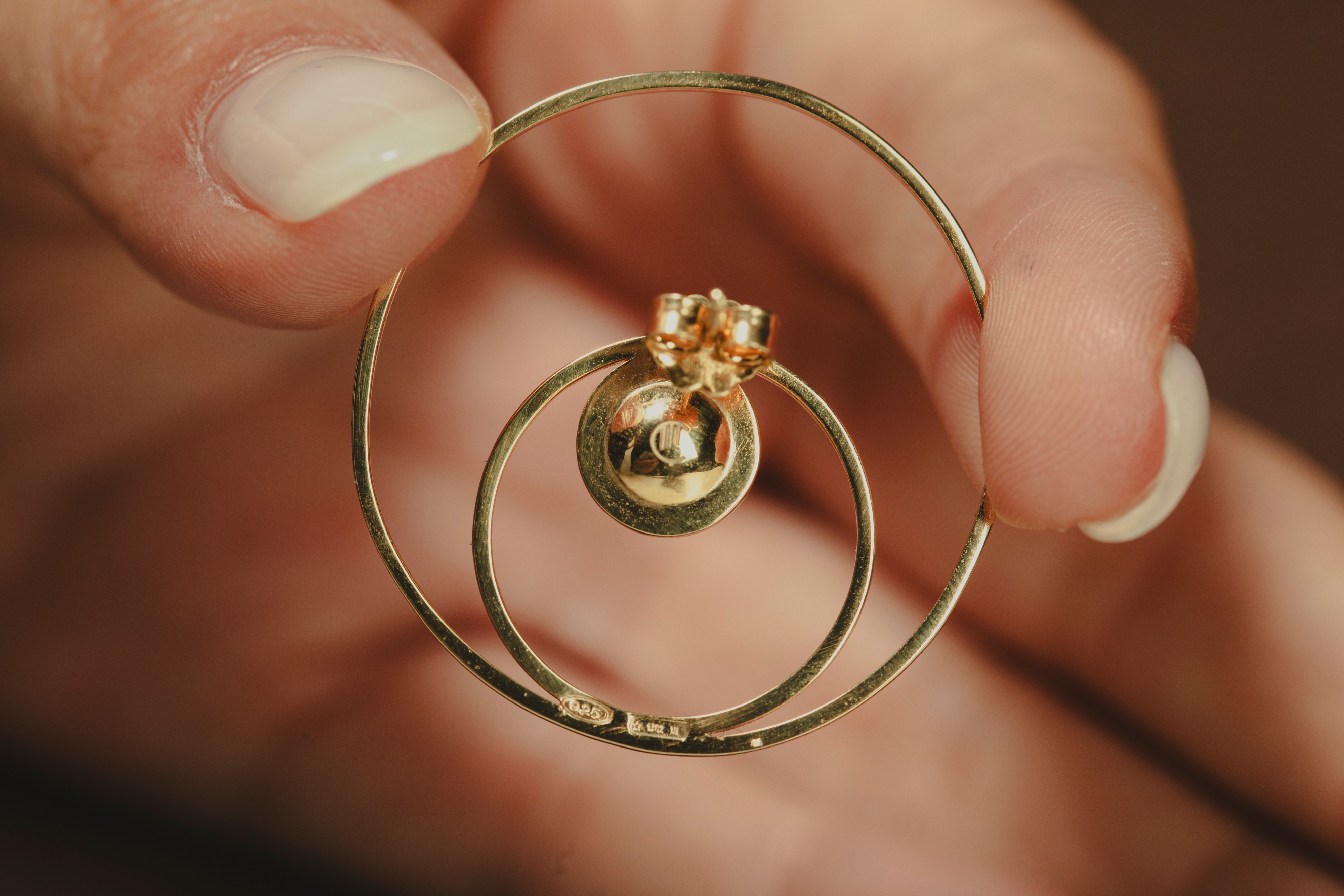 Paio di orecchini Orbite e Prisma