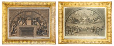 Due Stampe dalle Stanze Vaticane di Raffaello