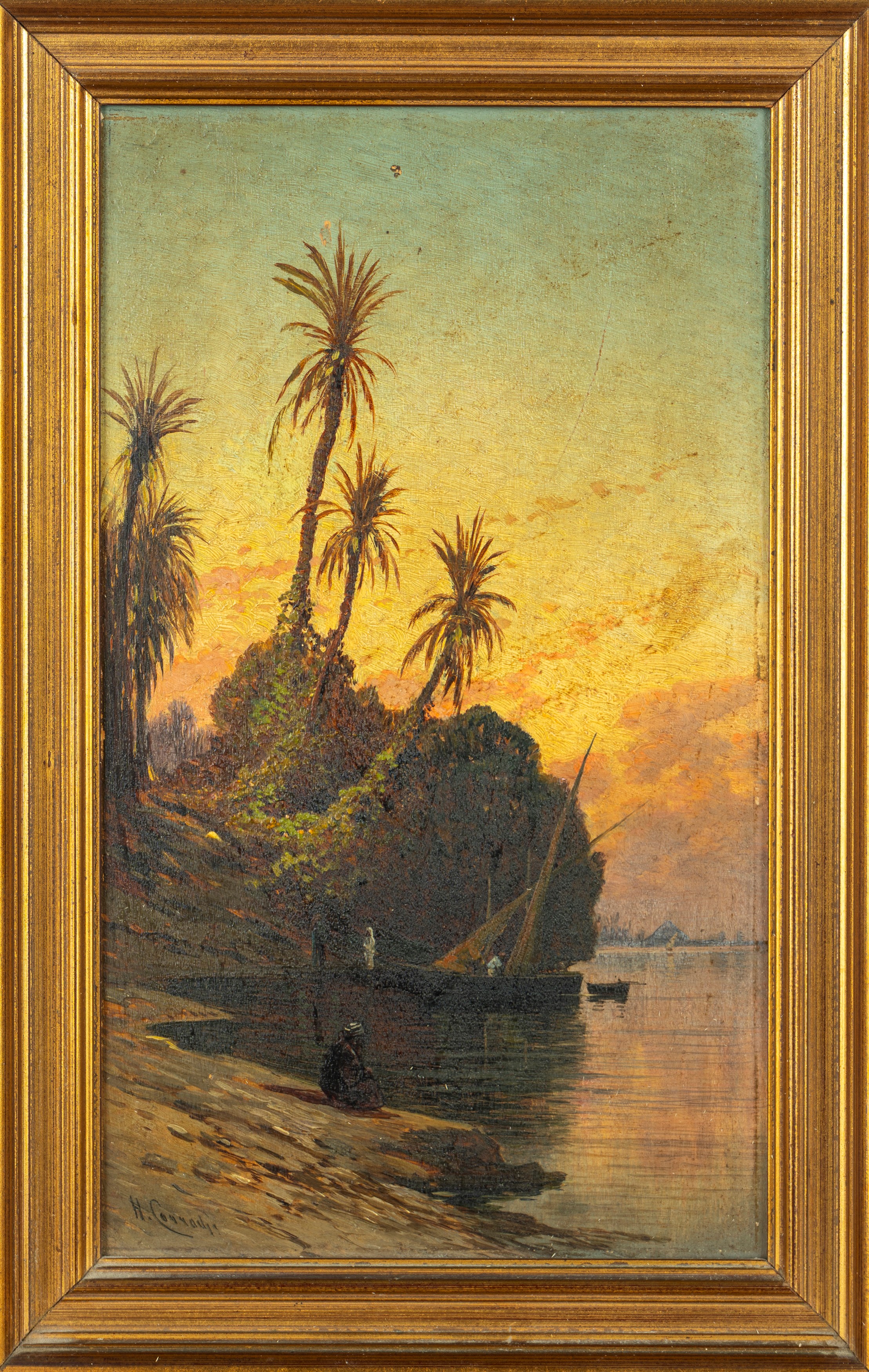 Hermann David Salomon Corrodi - Tramonto sul Nilo