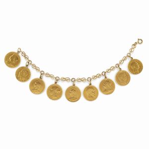 Bracciale charms con monete