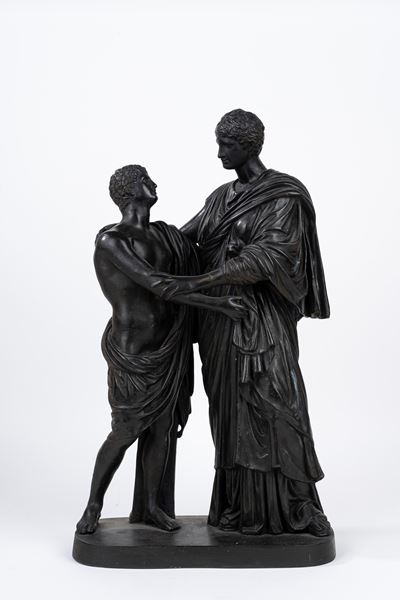 Gruppo Scultureo in Bronzo Raffigurante Oreste ed Elettra