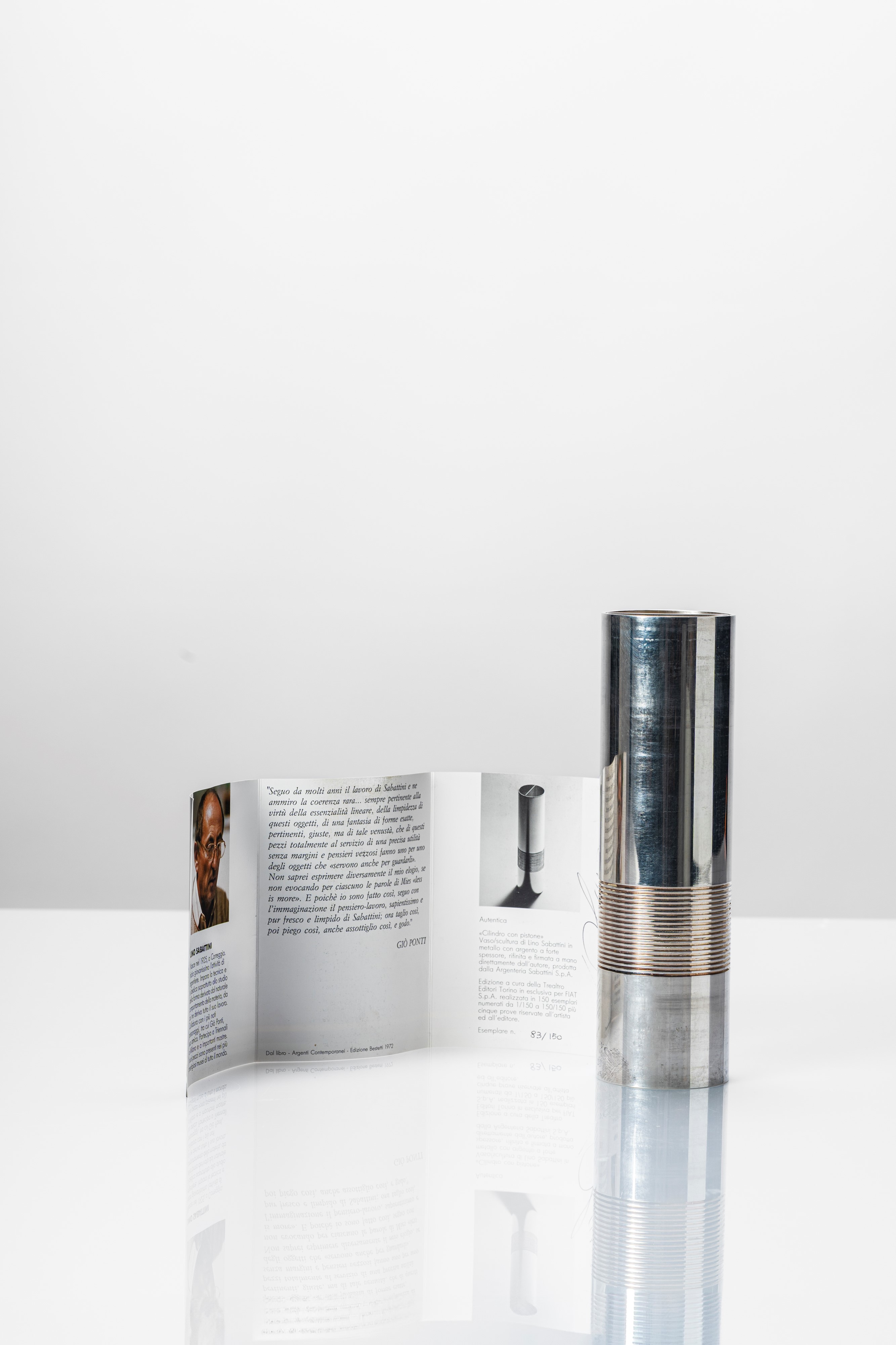 Lino Sabattini - Vaso Scultoreo Cilindro