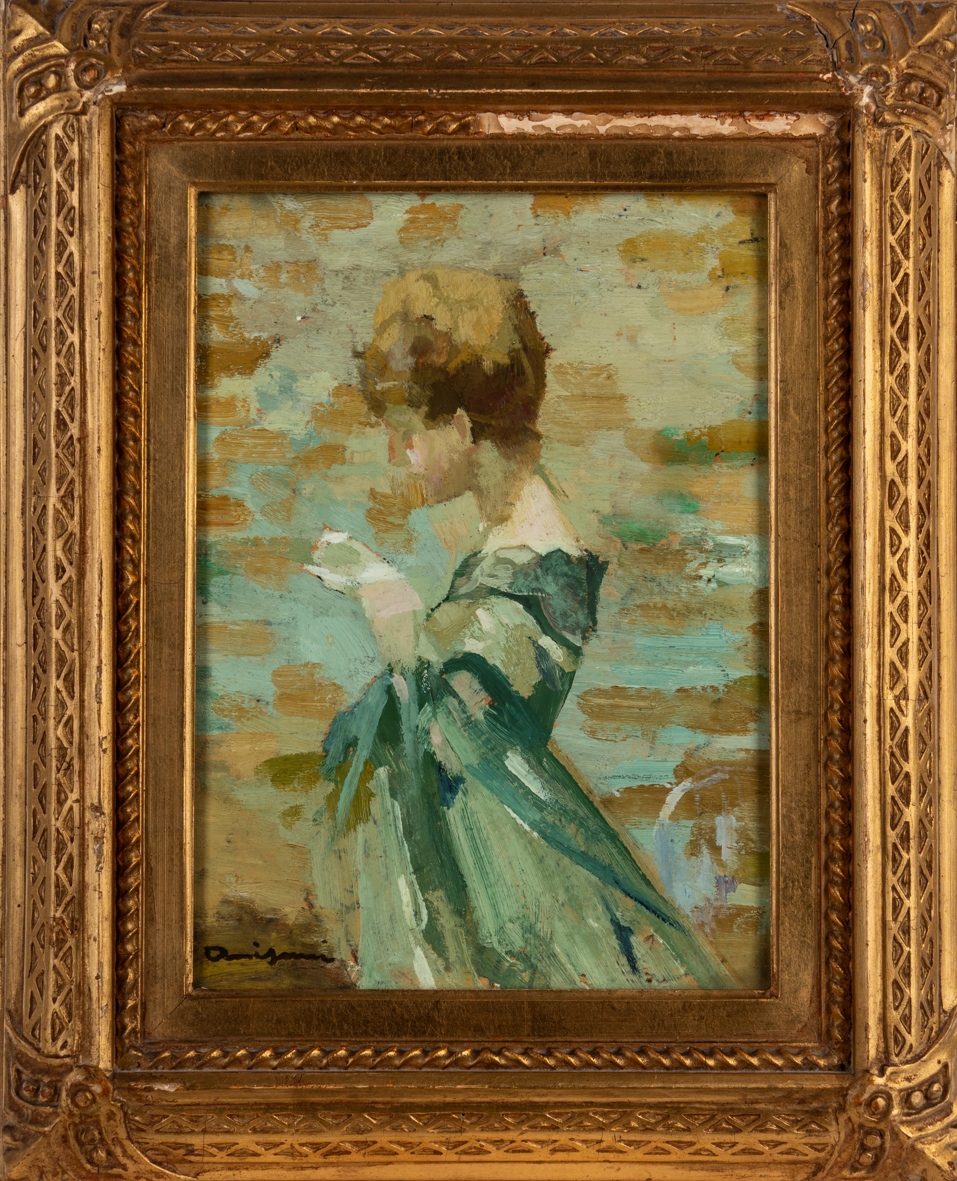 Giovane donna di profilo