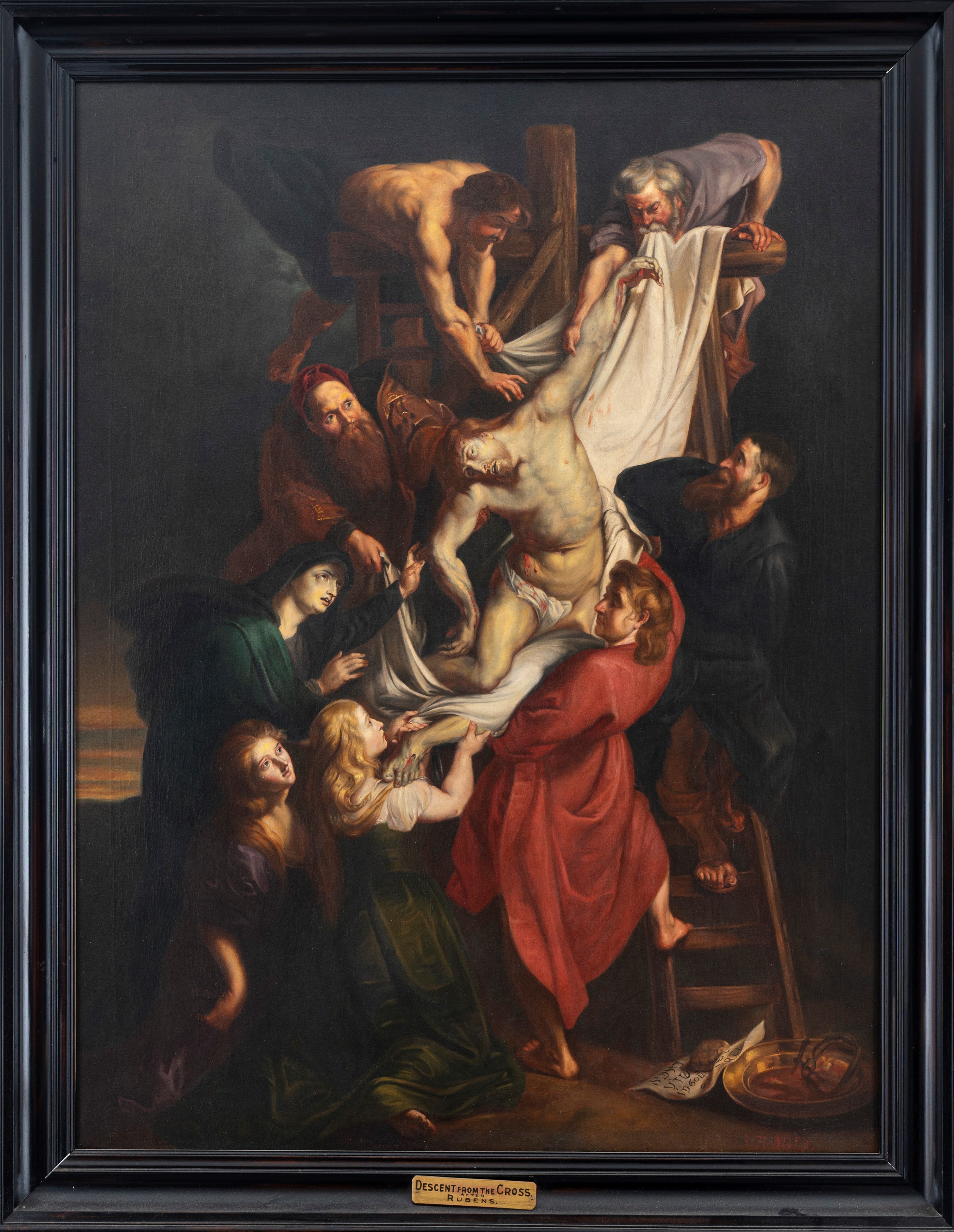 J. H. Mols (scuola Olandese XIX-XX Secolo) - Deposizione dalla Croce