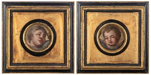 Due teste di cherubini (frammenti)