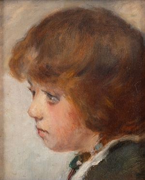 Ritratto di bambino pensieroso