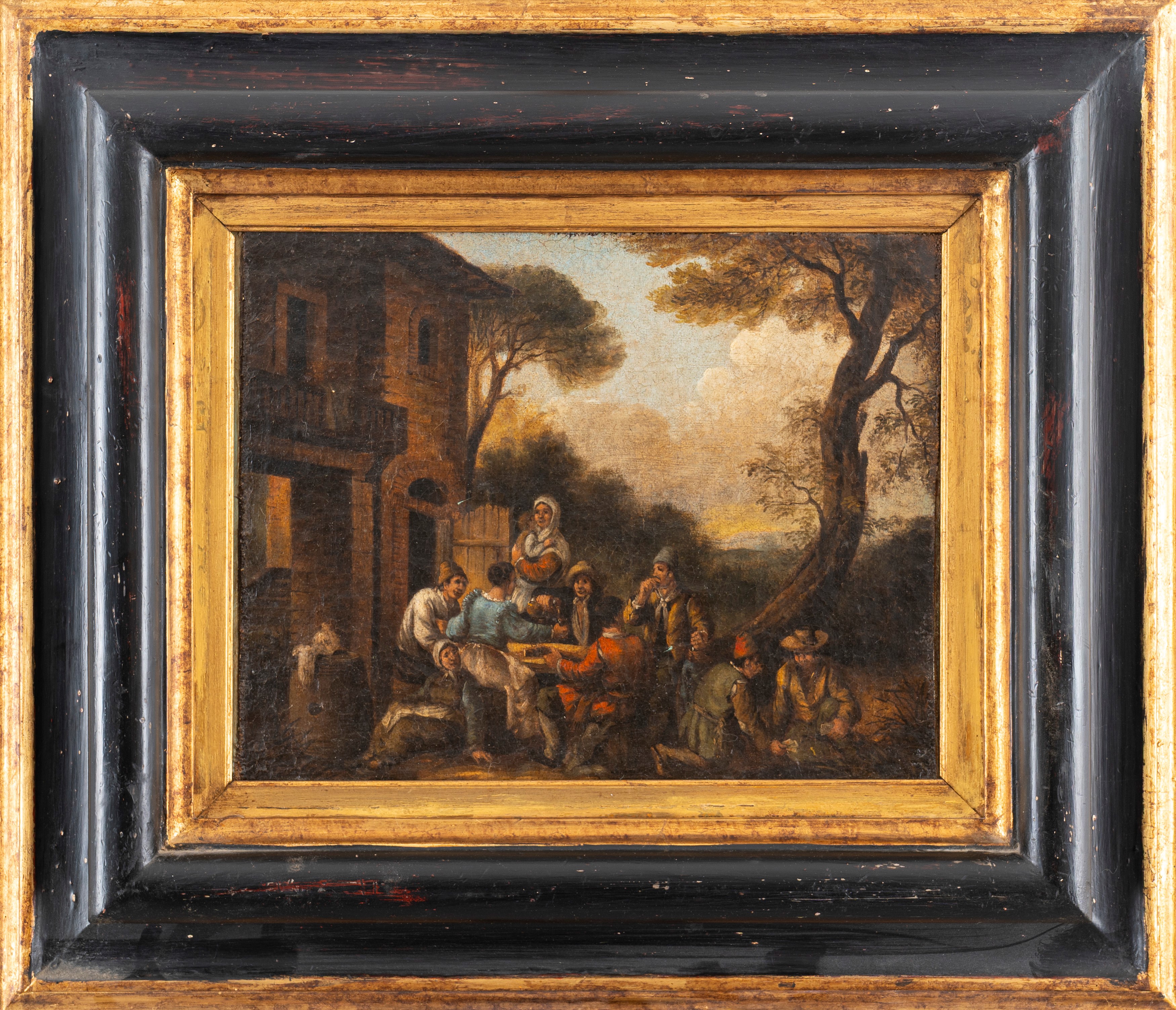 Maniera di Michelangelo Cerquozzi - Scena di Genere Presso un'osteria