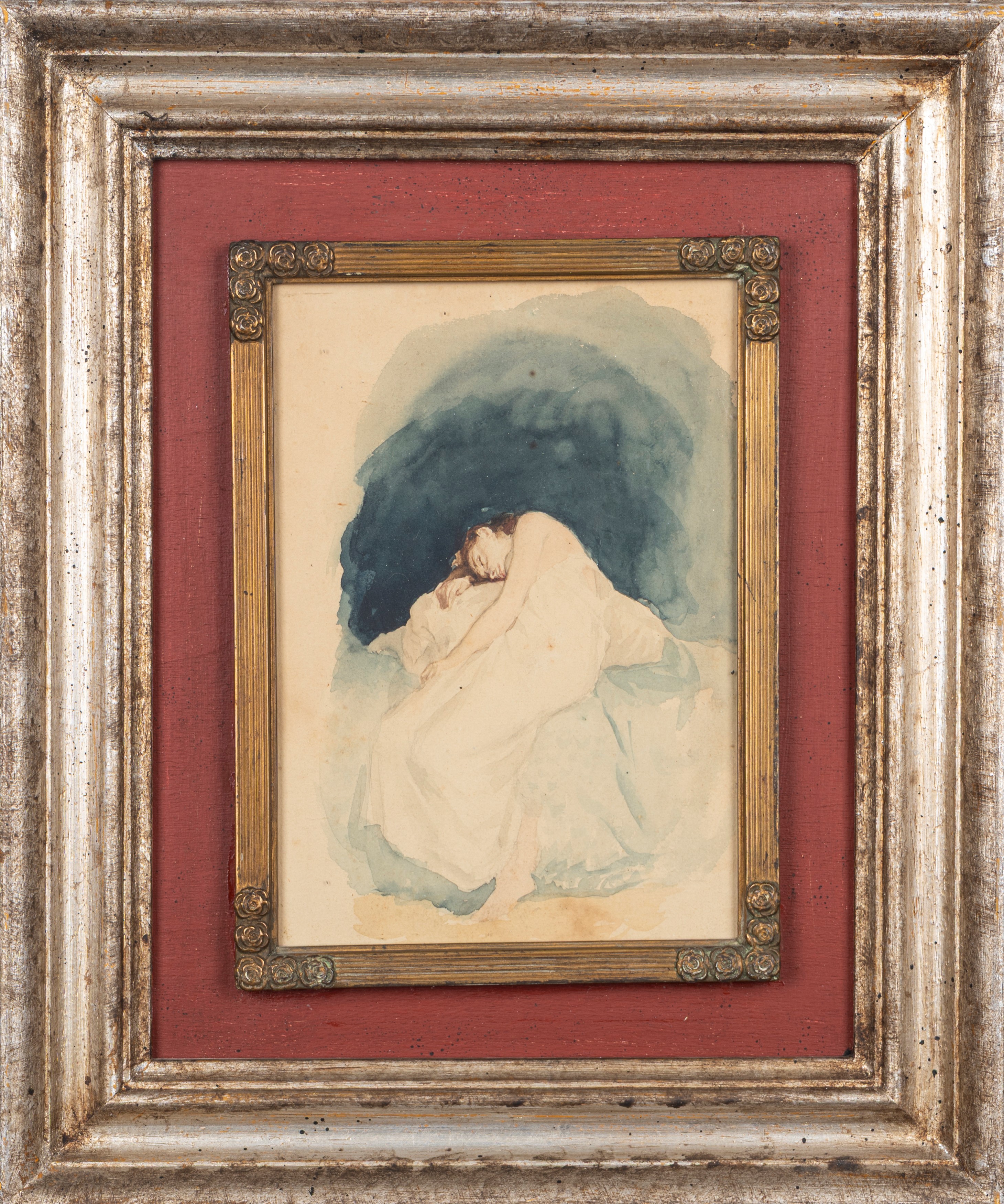 Attribuito a Charles Alexandre Coessin De la Posse (lisieux 1829-parigi 1910) - Giovane Donna Dor...