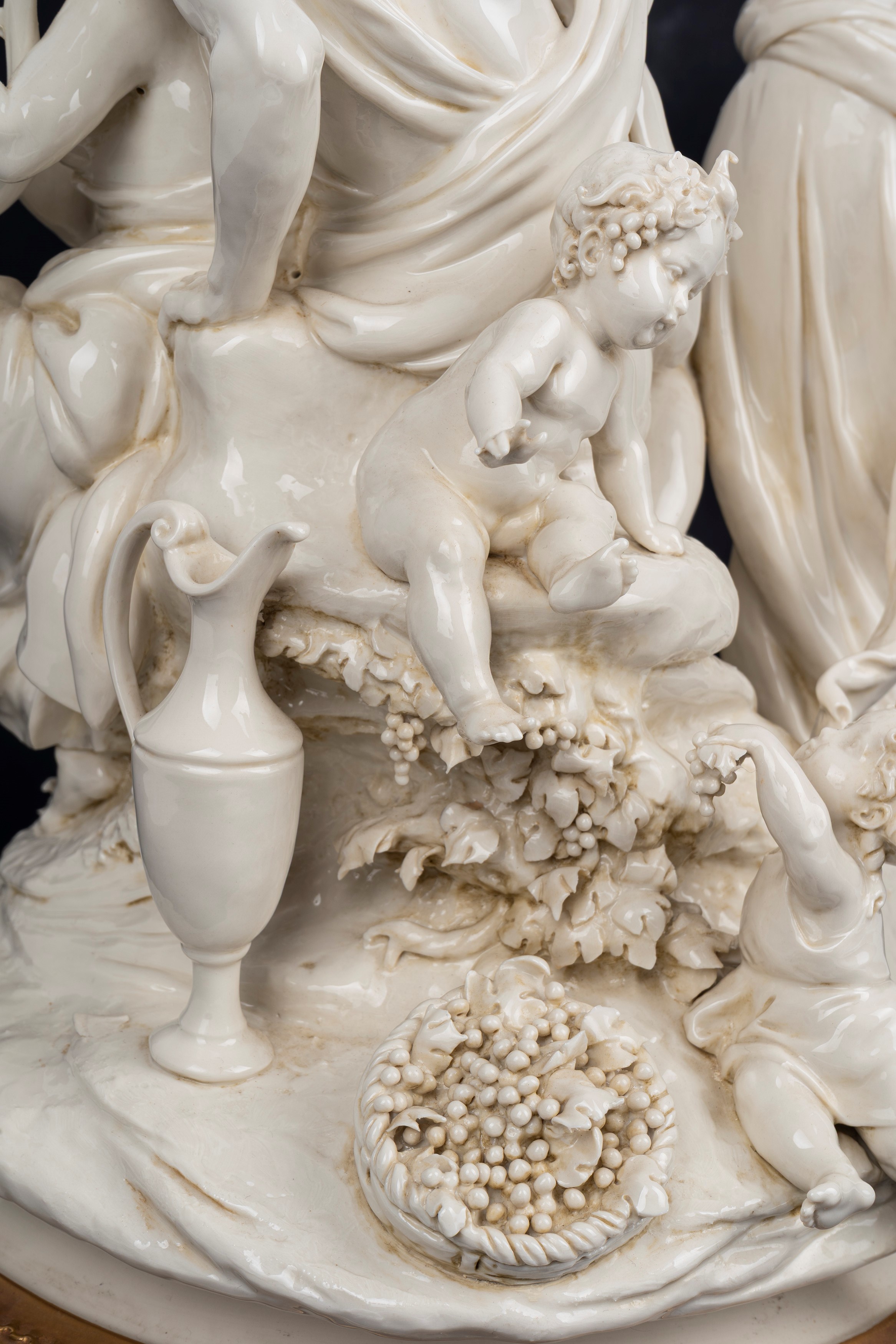 Giuseppe Cappè - Gruppo Scultoreo in Maiolica Bianca di Capodimonte, Raffigurante Baccanale