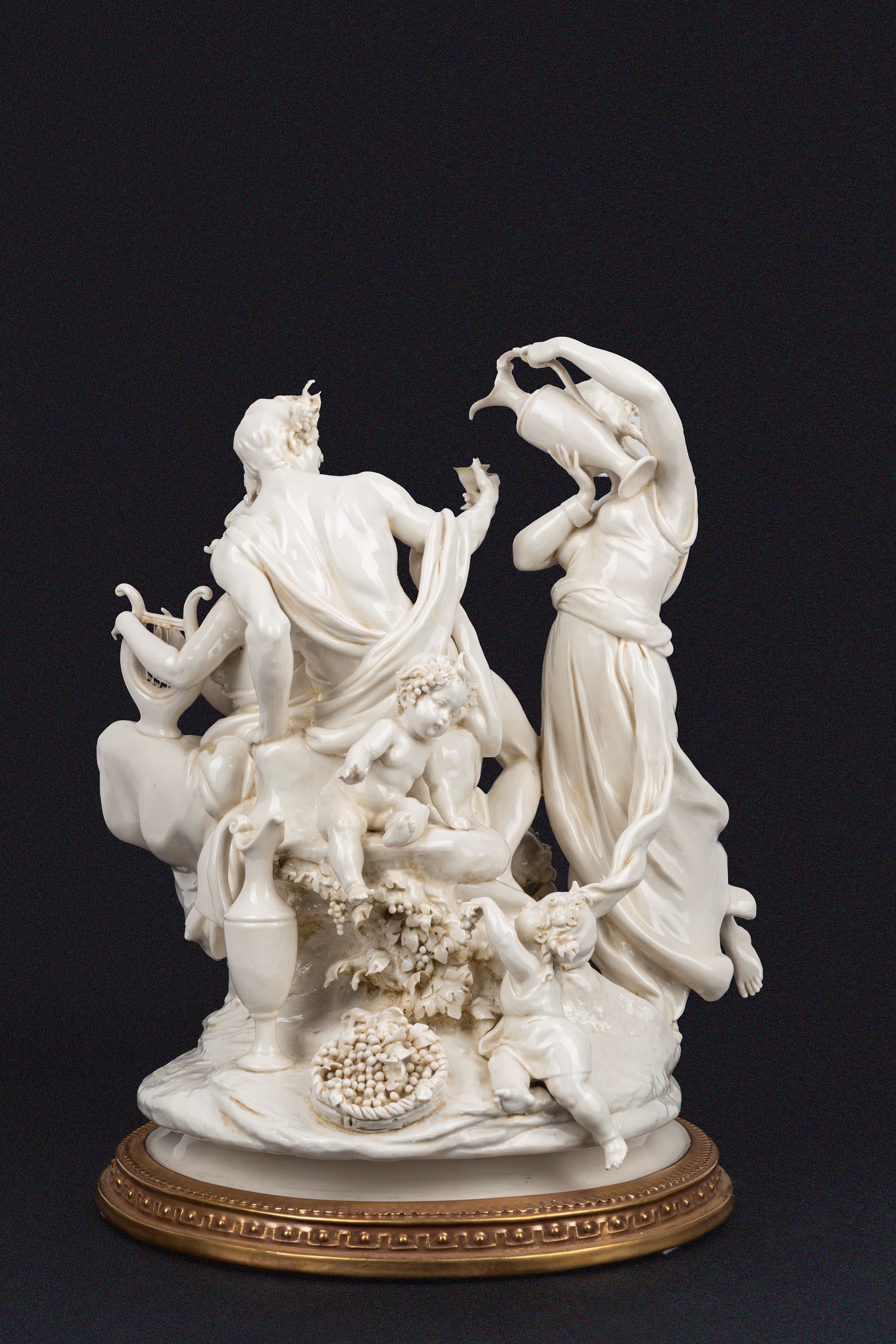 Giuseppe Cappè - Gruppo Scultoreo in Maiolica Bianca di Capodimonte, Raffigurante Baccanale