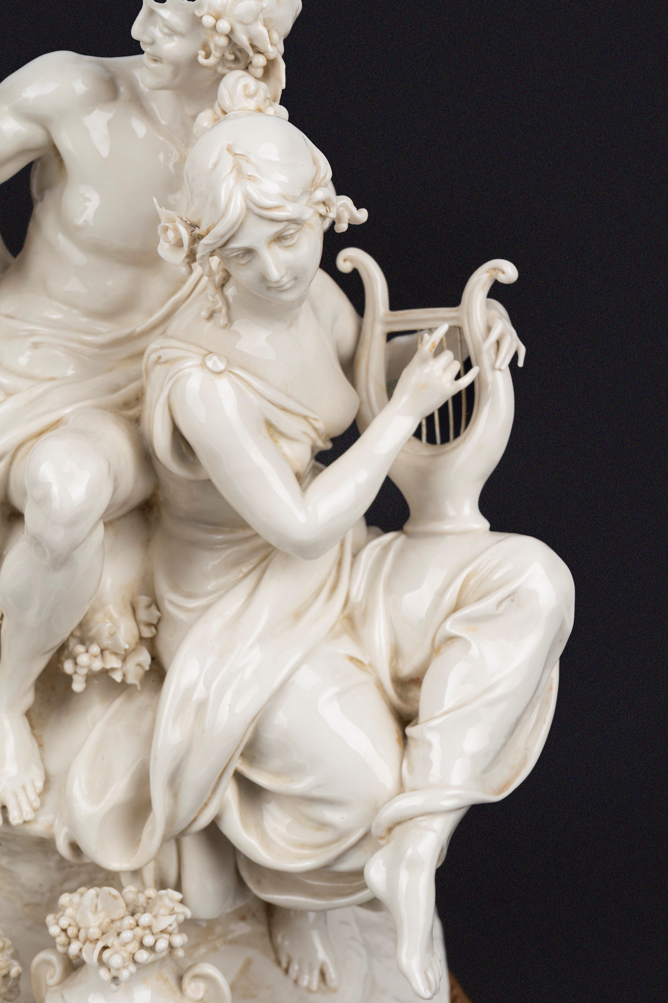 Giuseppe Cappè - Gruppo Scultoreo in Maiolica Bianca di Capodimonte, Raffigurante Baccanale