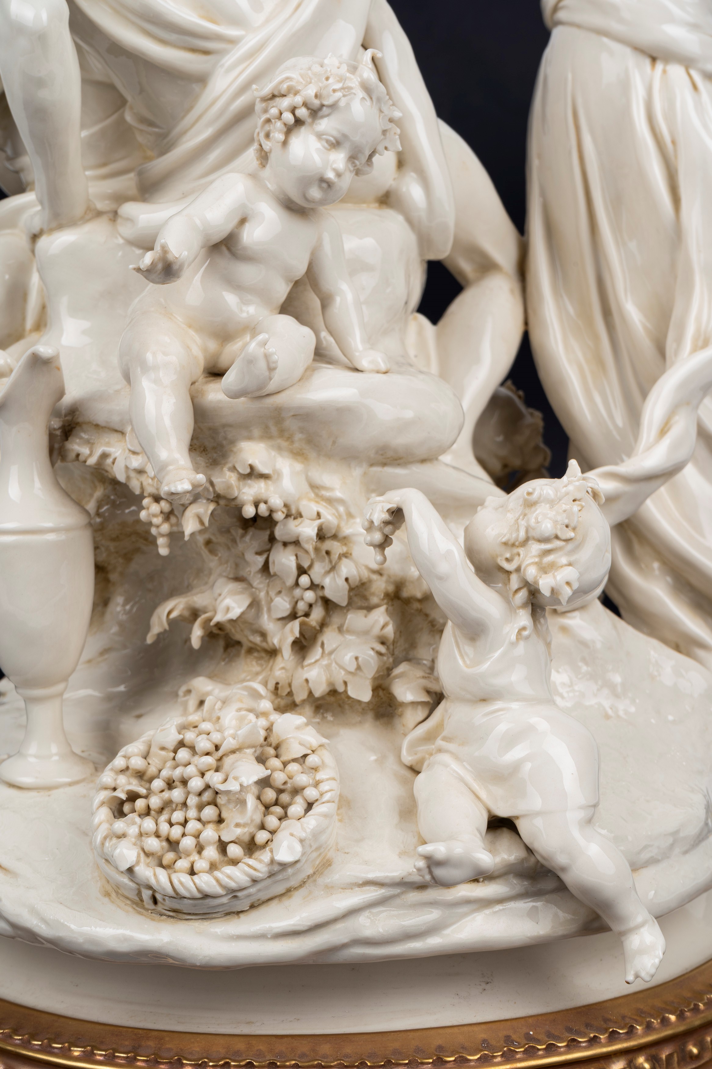 Giuseppe Cappè - Gruppo Scultoreo in Maiolica Bianca di Capodimonte, Raffigurante Baccanale