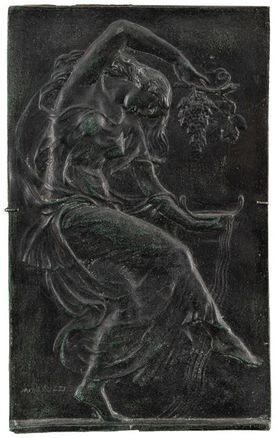 Bassorilievo in Bronzo Raffigurante Baccante