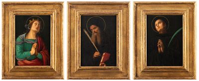 Tre Dipinti Raffiguranti Santi