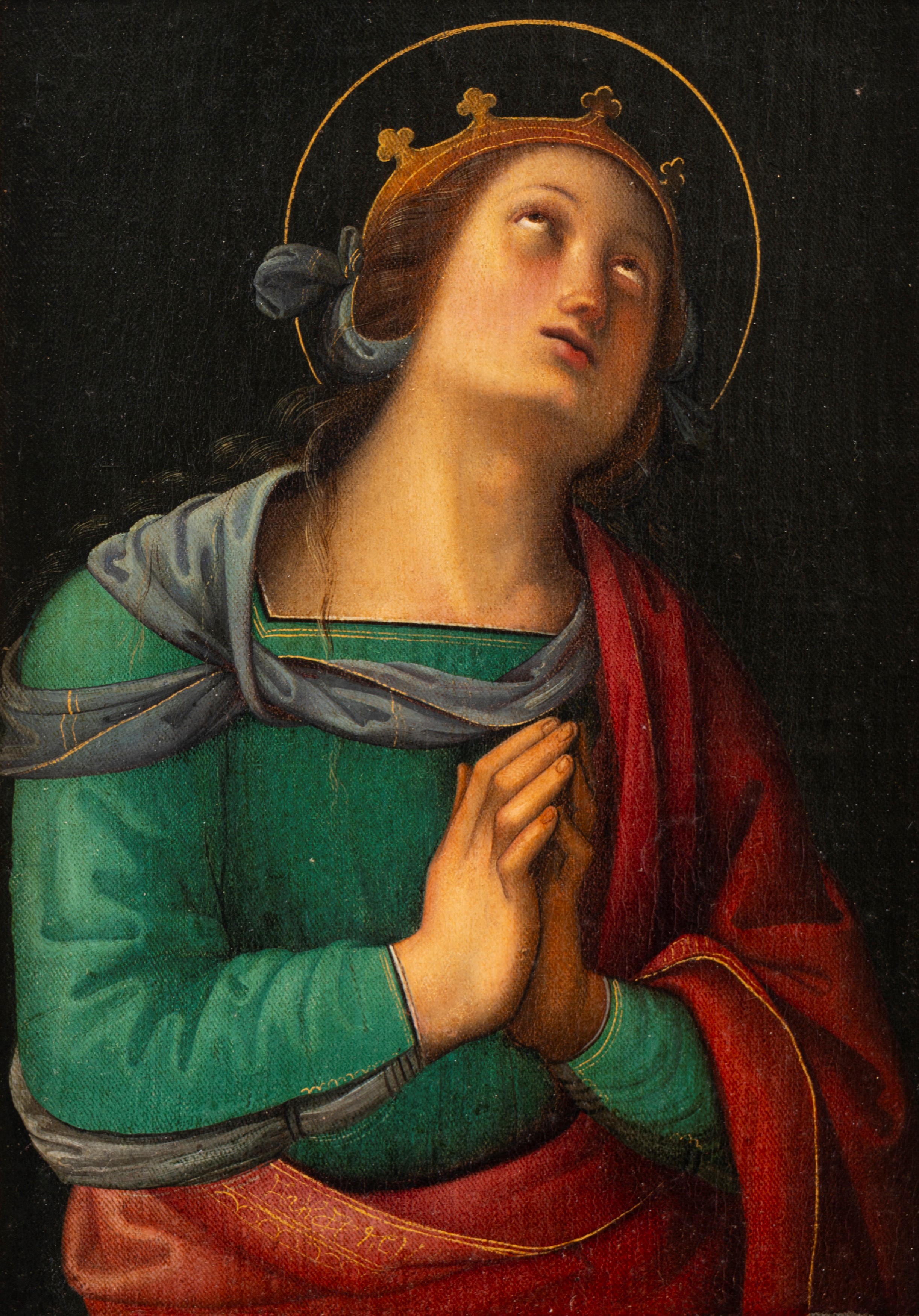 Imitatore di Perugino - Tre Dipinti Raffiguranti Santi