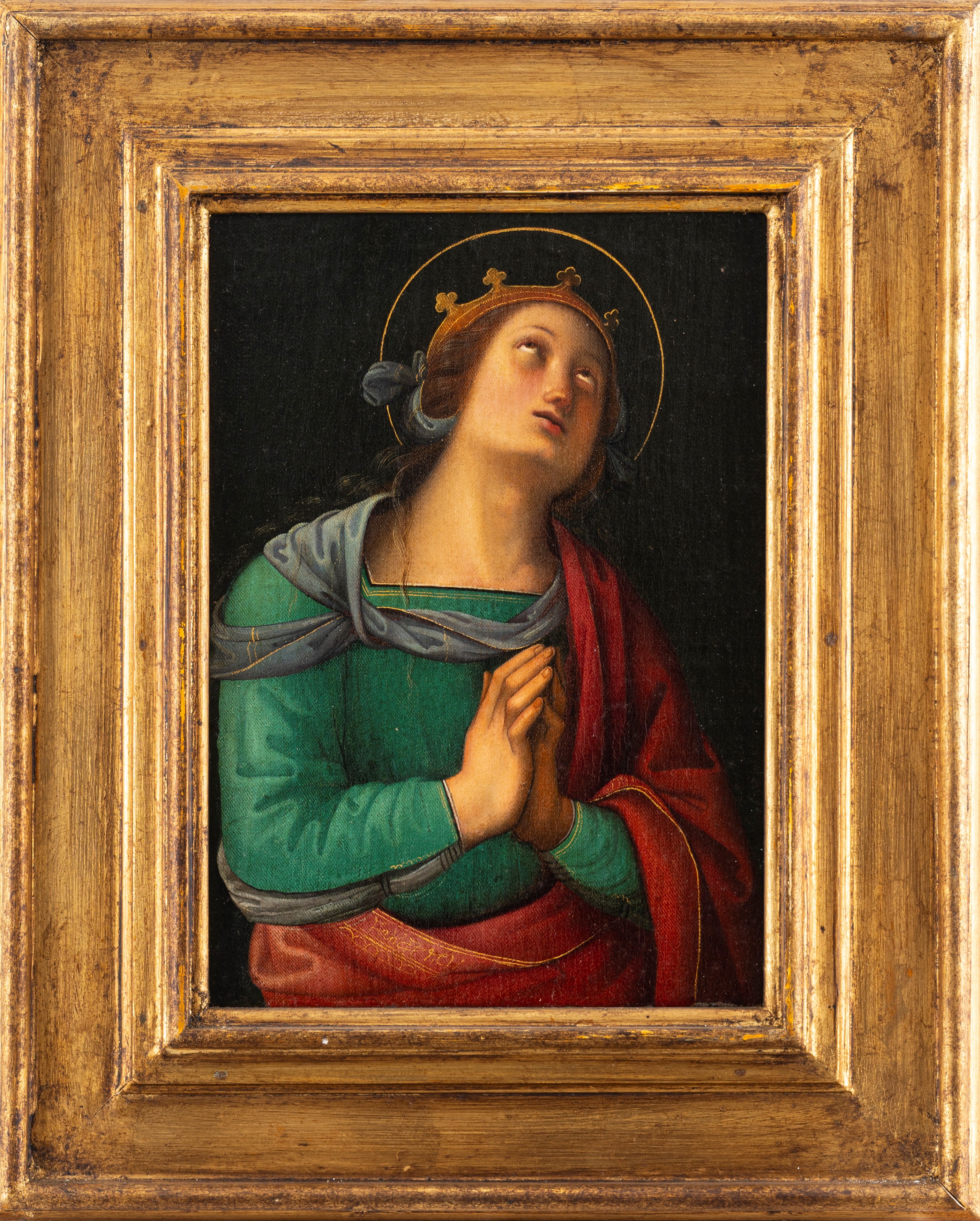 Imitatore di Perugino - Tre Dipinti Raffiguranti Santi