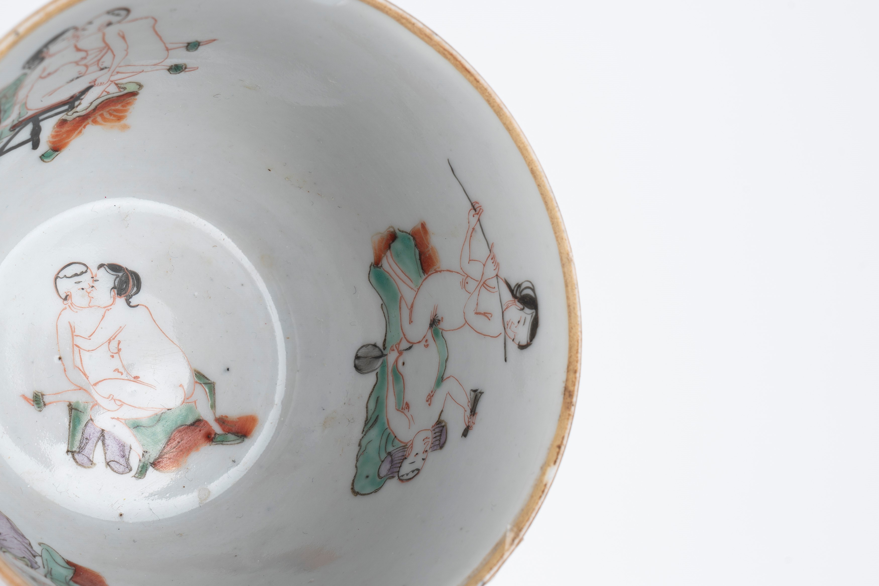Coppia di Vasetti in Porcellana Policroma con Coperchio, Cina Inizi Secolo XX