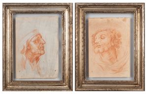 Two studies of figures (Pope and Apostle)