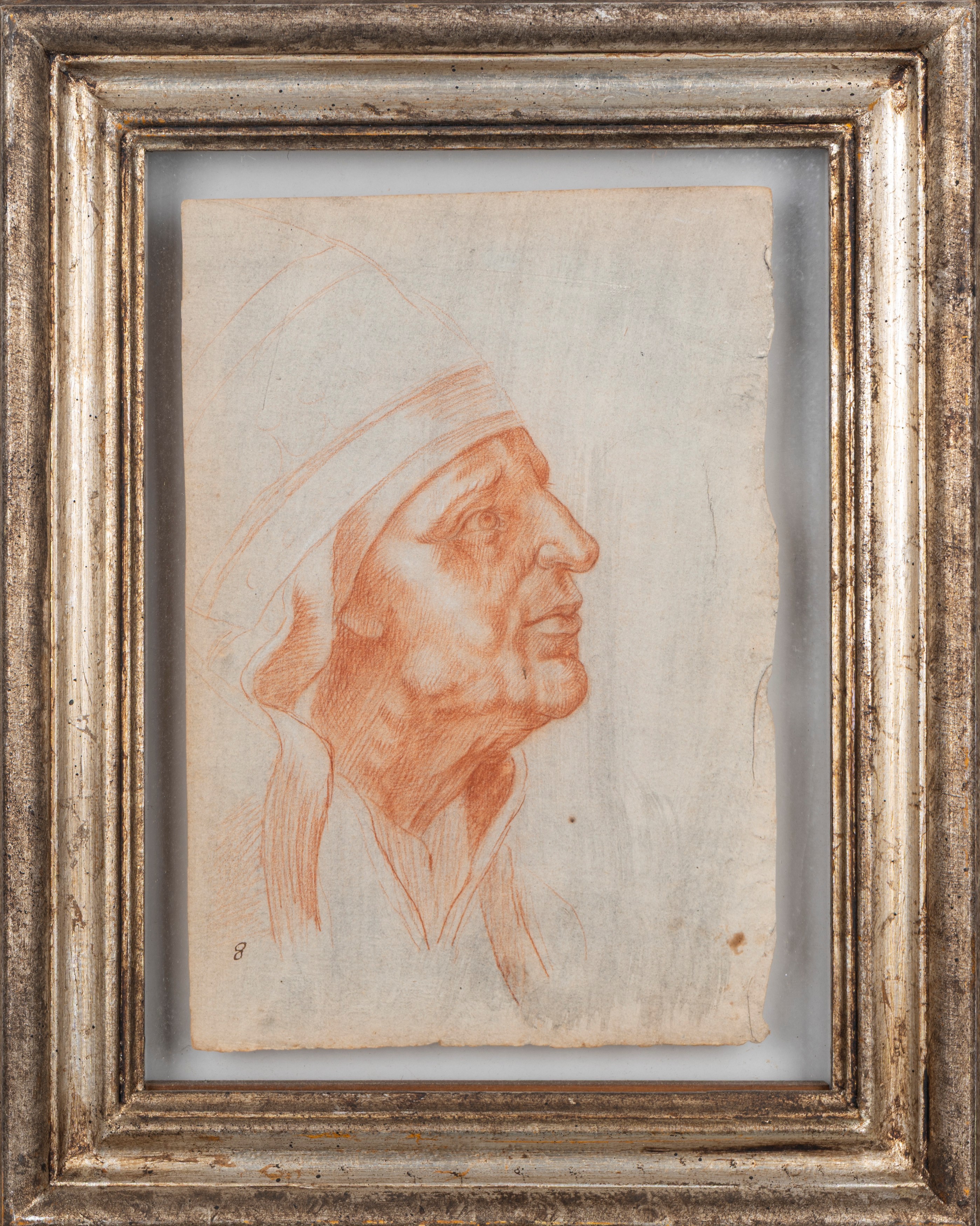 Scuola Italiana, Secolo XIX - Due Studi di Figure (papa e Apostolo)