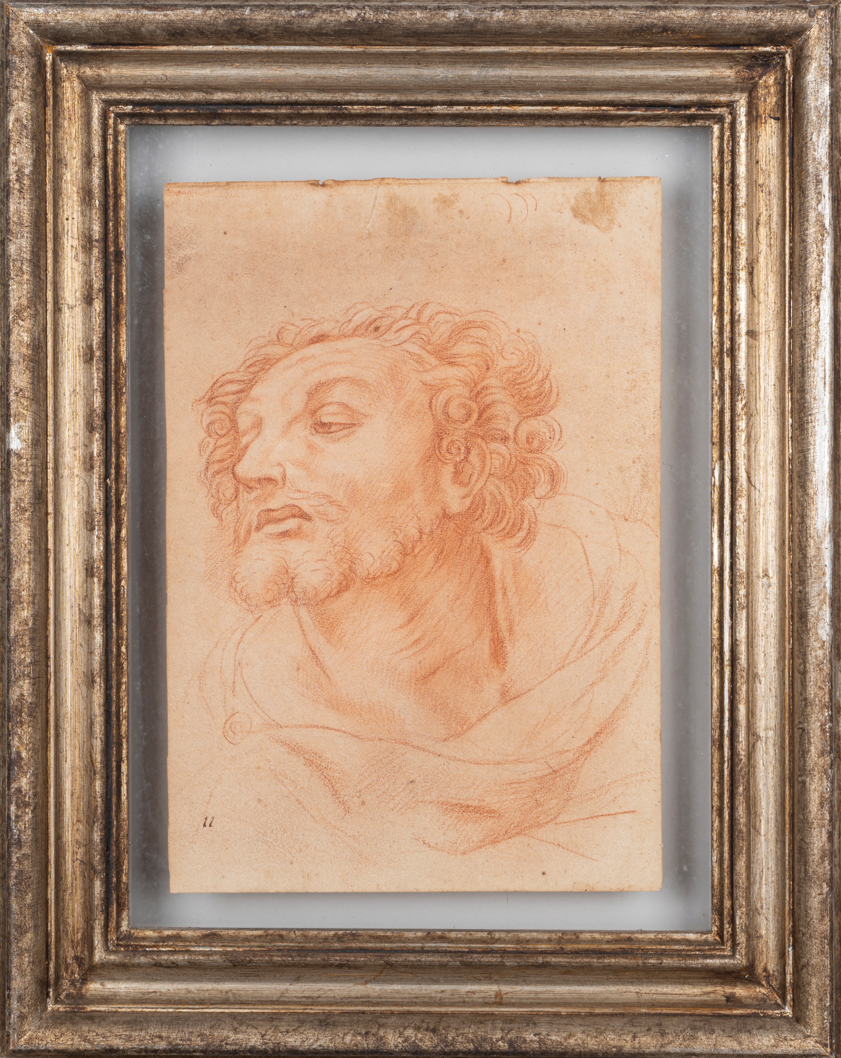 Scuola Italiana, Secolo XIX - Due Studi di Figure (papa e Apostolo)