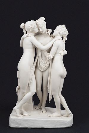 Grande gruppo scultoreo raffigurante le tre Grazie, da Canova
