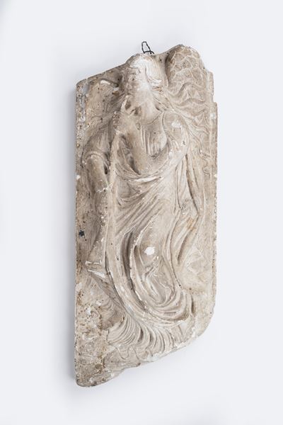 Bassorilievo in Gesso Raffigurante Angelo Musicante