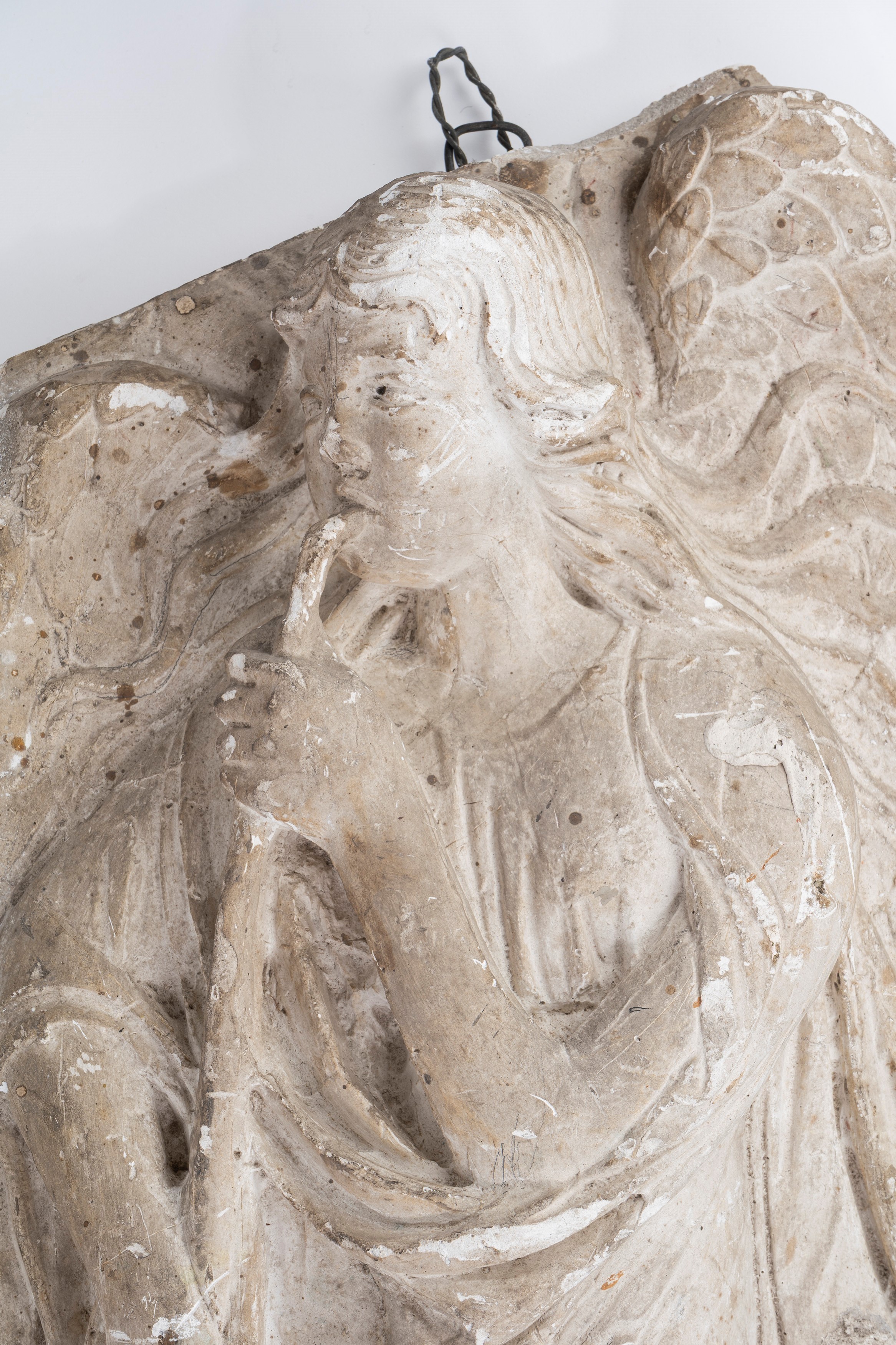 Bassorilievo in Gesso Raffigurante Angelo Musicante