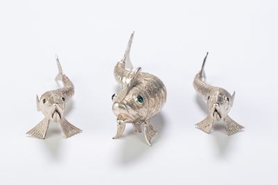 Pesci decorativi in argento, Secolo XX