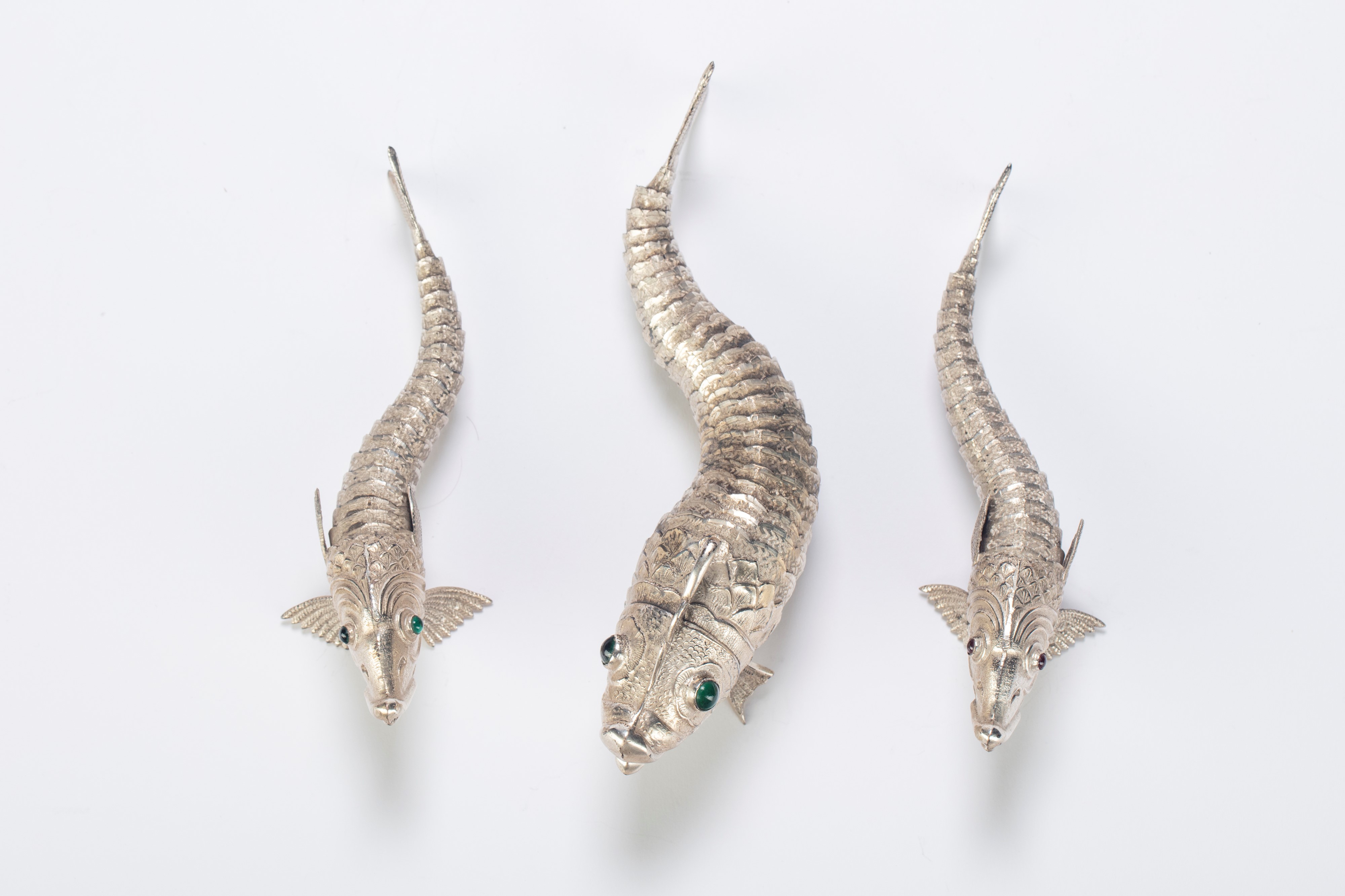 Pesci decorativi in argento, Secolo XX