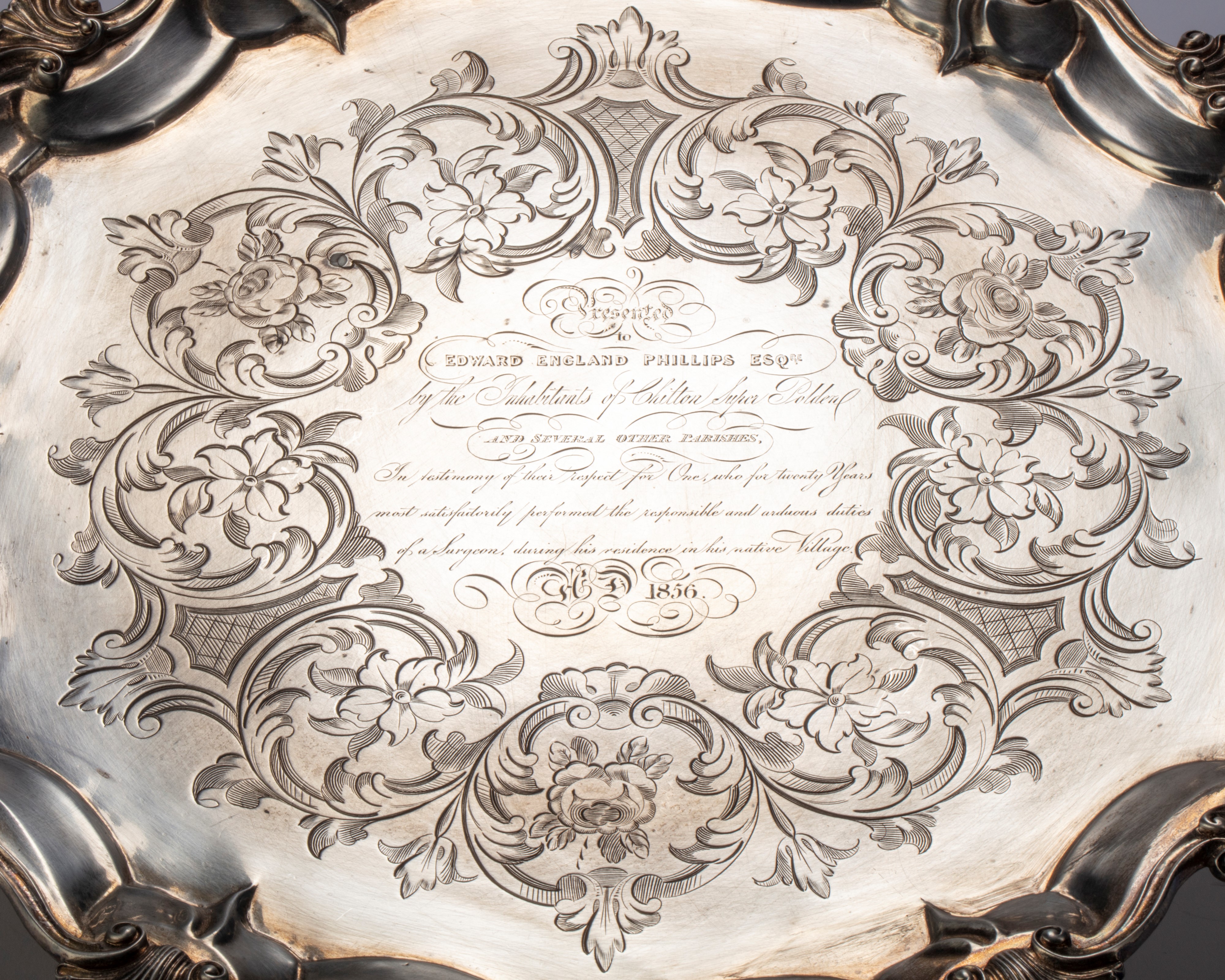 Daniel e Charles Houle, Salver in argento, Londra 1855-1856
