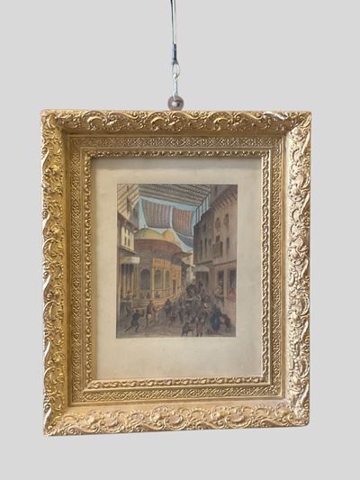 Scena orientalista, acquerello su carta, 1869