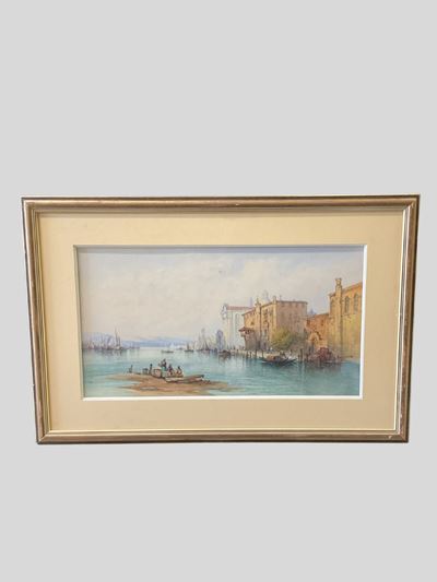 Vita a Venezia, acquerello su carta