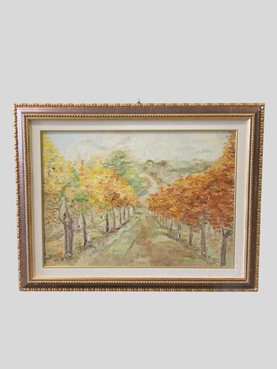 Filare d'autunno, olio su tela (1989)