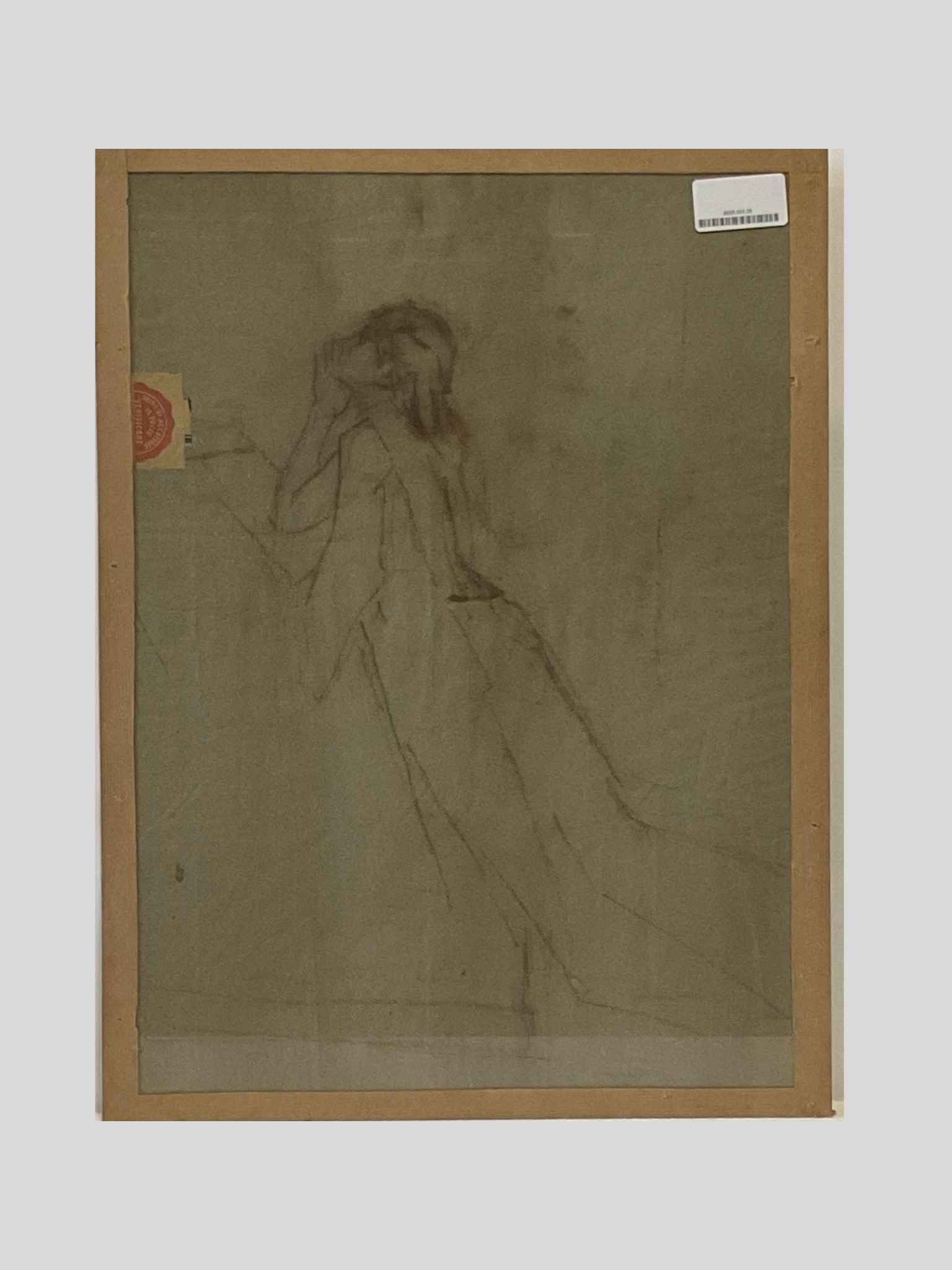 Scuola Lombarda - In preghiera, pastello su carta, XIX secolo