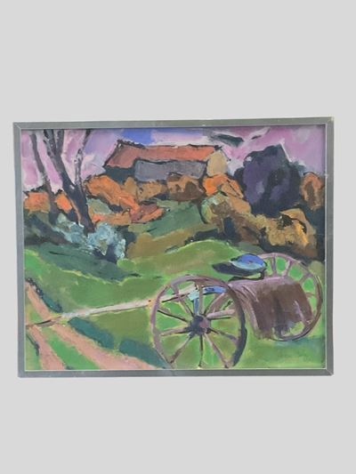 Campagna del varesotto, olio su tela