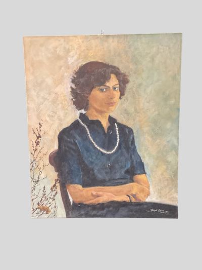 Ritratto femminile, olio su tela, 1977