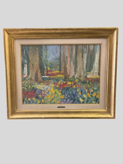 Il giardino di Keukenhof, olio su tela