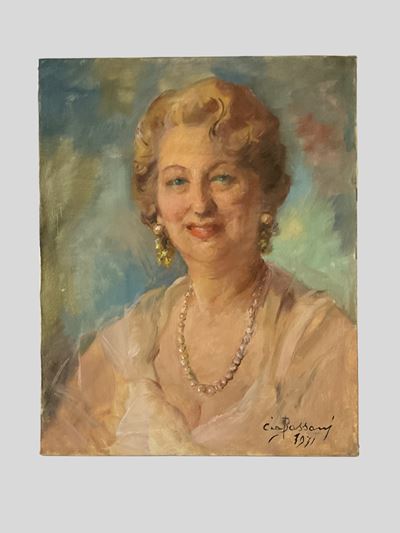 Ritratto femminile, olio su tela