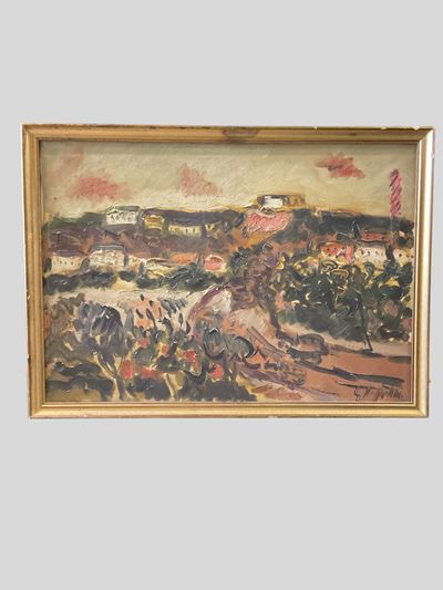 Paesaggio, olio su tela