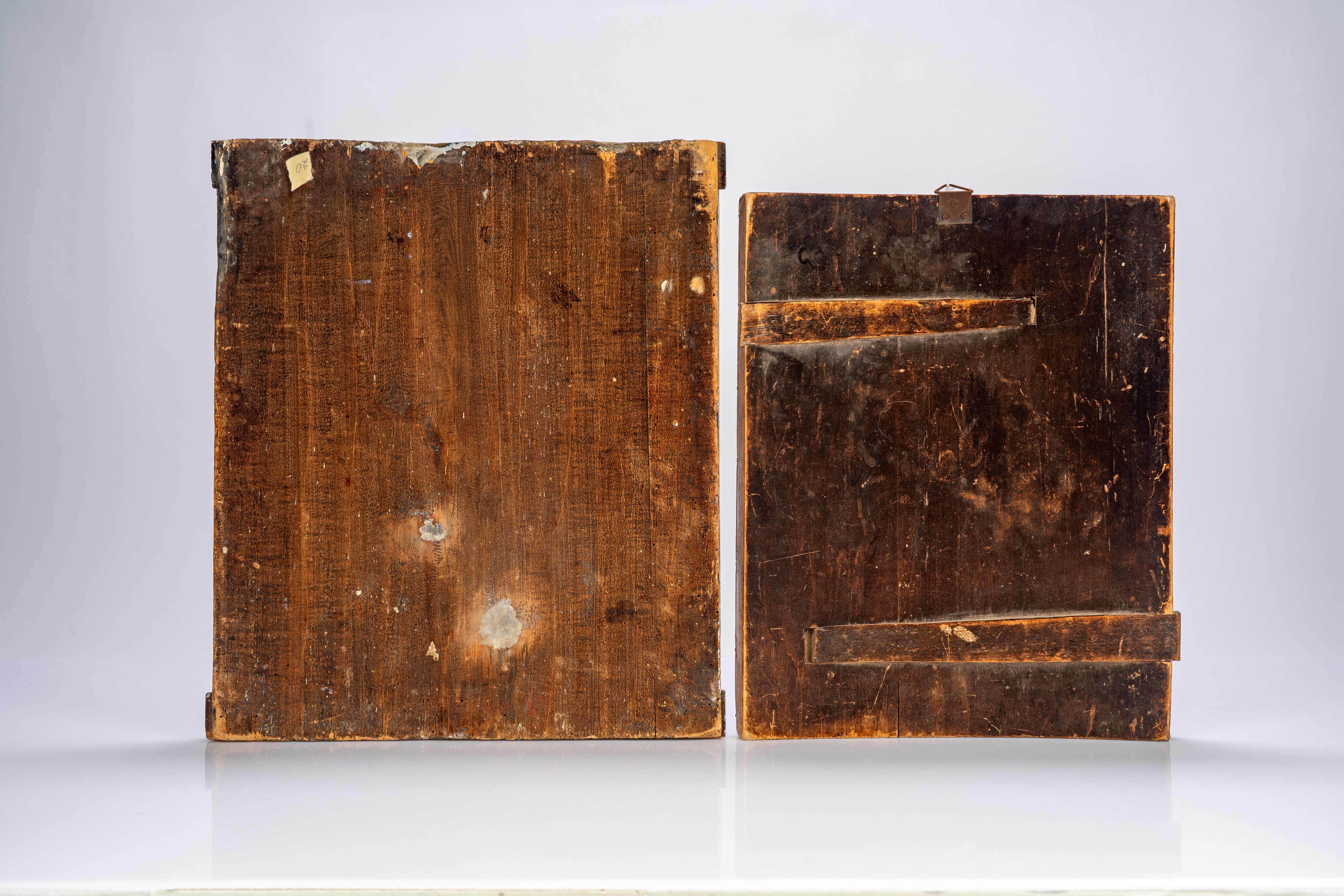 Due icone a tempera su tavola. Russia, XIX secolo